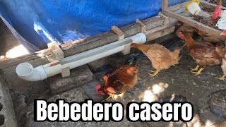 BEBEDERO CASERO para POLLOS DE ENGORDE [upl. by Dauf]