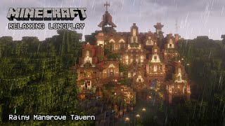 Minecraft Relaxing Longplay  Rainy Mangrove Swamp  Cozy Cottage House No Commentary 120 [upl. by Simaj]