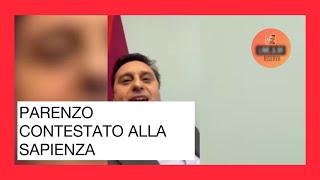 PARENZO CONTESTATO ALLA SAPIENZA FASCISTA CHE GIUSTIFICA LA GUERRA ISRAELE GAZA [upl. by Glasgo279]