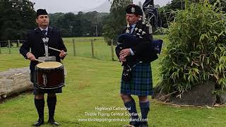 Highland Cathedral at a Scottish Wedding  Bagpiper amp Drummer performing at the Drinks Reception [upl. by Riki201]