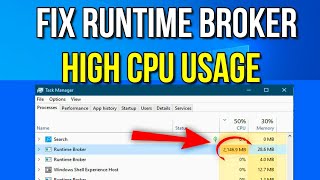 How To Fix Runtime Broker High CPU Usage in Windows 10 [upl. by Yaya153]