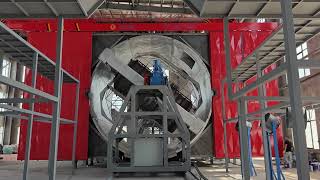 7500 oven diameter shuttle rotomolding machine [upl. by Ativet]