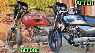 Platina Motorcycle Modified  Platina bike Restoration  Old Platina Modify  QBR [upl. by Tabitha]