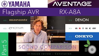 Yamaha Aventage RXA8A  Part 5  Conclusion vs Marantz Denon Anthem Onkyo Emotiva [upl. by Berstine]