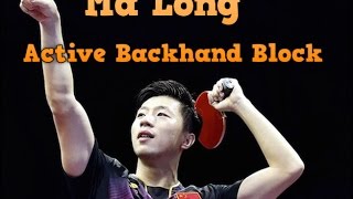 table tennis techniques backhand block and drive of Ma Long [upl. by Asiluj]