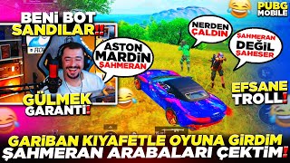 GARİBAN KIYAFETLERLE OYUNA GİRDİM ŞAHESER ARABALARI ÇEKTİM  PUBG MOBİLE TROLL [upl. by Ralat]