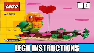 LEGO Instructions  Seasonal  40522  Valentine Lovebirds Book 1 [upl. by Manard11]