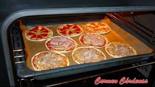 Mini pizzas en masa para empanadillas Receta paso a paso de Carmen Cárdenas [upl. by Ahsaf]