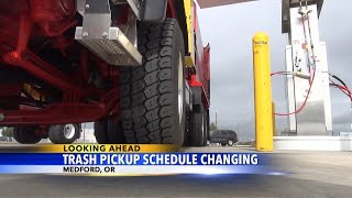 Trash pickup schedule changing in Medford [upl. by Orazal]