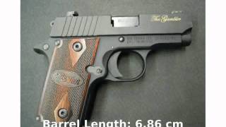 SIG Sauer P238 Gambler 380 Auto Pistol Specs amp Details [upl. by Akiv]