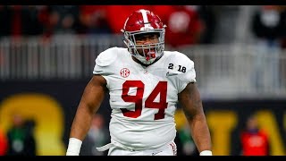 Da’Ron Payne ALL plays from National Championship vs Georgia  2018 [upl. by Akkina]