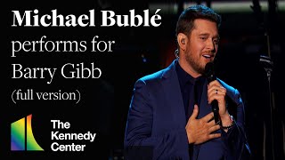 Michael Bublé performs quotHow Can You Mend A Broken Heartquot for Barry Gibb  46th Kennedy Center Honors [upl. by Atiuqehc811]