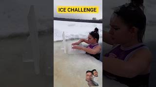 ICE CHALLENGE icequeen bushcraft ice camping youtubeshortssatisfying nature snowfallwinter [upl. by Wickner643]