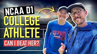 Can I Beat a D1 College Player Micd Up Match Ep 7 tennis [upl. by Mittel551]