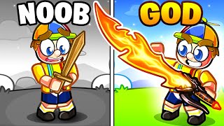 Upgrading From NOOB to GOD Swords in Roblox [upl. by Galatea]