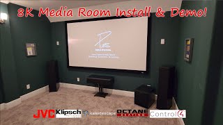 8K Dolby Atmos Theater Install amp Demo JVC Klipsch Kaleidescape Control4 Denon  Houston TX [upl. by Demahom]