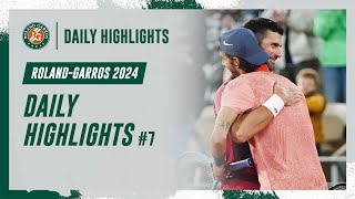 Daily Highlights 7  RolandGarros 2024 [upl. by Nothsa]