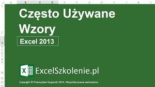 Często Używane Wzory  Kurs Excel Dla Zaawansowanych [upl. by Timothy490]