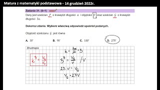 Zad 31 Stereometria Skala podobieństwa brył [upl. by Jaclyn]