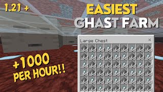 Easiest Ghast and Gunpowder Farm in Minecraft Bedrock 121 [upl. by Rambort40]