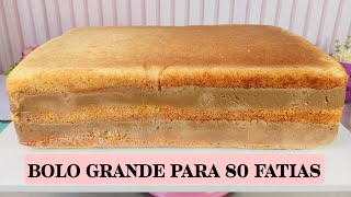 BOLO GRANDE DE ANIVERSÁRIO PARA 80 FATIAS  PESOU 8 KILOS ESSE BOLO Massa recheio e montagem [upl. by Addie611]