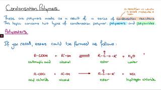 Y13 Condensation Polymers AQA A level Chemistry [upl. by Kelvin]