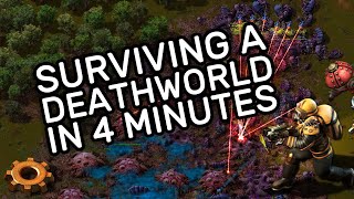 Surviving a Factorio Deathworld in 4 Minutes [upl. by Harehs]