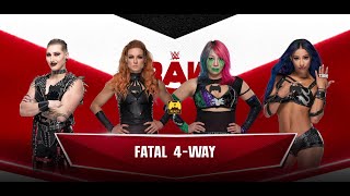 WWE Fatal 4 Way Match Becky Lynch Asuka Rhea Ripley amp Sasha Banks [upl. by Zia]