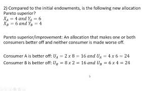 Exchange Economy Pareto Improvement and Pareto Optimal [upl. by Aliel]