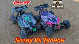 Arrma TLR Typhon Vs Team Corally Spark [upl. by Bourque]