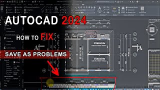 How to fix Autocad save as problem  Save Open Save as  dialog window does not appear in AutoCAD [upl. by Gustie]