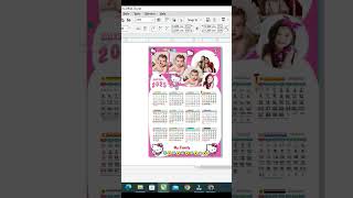 TEMPLATE KALENDER kalender2025 kalender2022lengkap shorts [upl. by Ayaet]