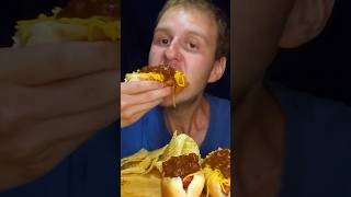 Messy Chili Dogs Mukbang 🌭 [upl. by Ateiram]