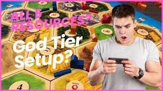 Catan Pro Plays Ranked With BUSTED 5 Resource Setup [upl. by Pisarik]