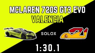 ACC McLaren 720S GT3 EVO Valencia  1301 Hotlap  Setup [upl. by Edroi]