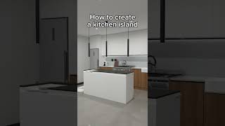 Kitchen island how to create in Planner 5D [upl. by Nuahc]