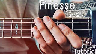 Finesse Bruno Mars Guitar Lesson for Beginners  Finesse Guitar Tutorial  Lesson 393 [upl. by Avlasor347]