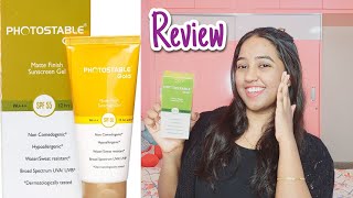 Photostable Gold Sunscreen Gel SPF 55 Review  Sunscreen For OilyAcne Prone Skin [upl. by Roane303]