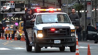 NYPD trucks out moving barriers and cones after UN events [upl. by Namruht433]