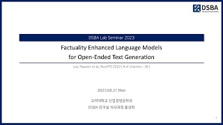 Paper Review Factuality Enhanced Language Models for OpenEnded Text Generation [upl. by Vitalis]