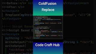 ColdFusion Quick Tip  Replace [upl. by Schwarz]