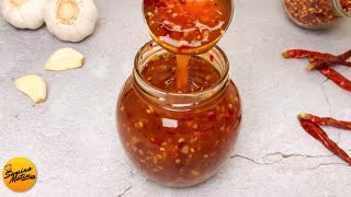 10 minutes Sweet Chilli Sauce Recipe with Cheap Ingredients but perfect taste Garlic Chilli Sauce [upl. by Elfrida]