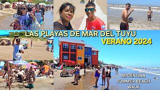 Beach Walking Tour Argentina Summer 2024  Mar Del Tuyu Playa Verano [upl. by Nita]