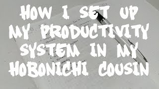 How I set up my productivity system in my Hobonichi Cousin [upl. by Beal]