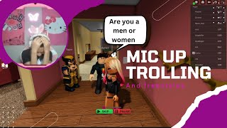 MIC UP trolling and freestyle  ROBLOX [upl. by Isoais73]