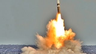 Royal Navy Test Launches Trident II Nuclear SLBM HD [upl. by Shirlene]