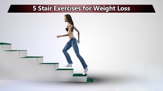 5 Stair Exercises To Lose Weight [upl. by Ecinev629]