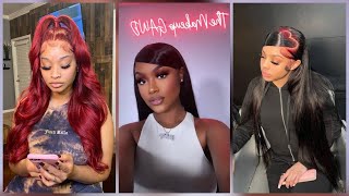 Frontal Wig Compilation  Cute Hairstyles using Frontals 2022 [upl. by Enomes328]