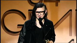 GRAMMYs Live  Skrillex accepting his FIRST GRAMMY [upl. by Llenna]