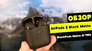 Обзор AirPods 2 Black  BlackPods Matte AI TWS [upl. by Aldrich]